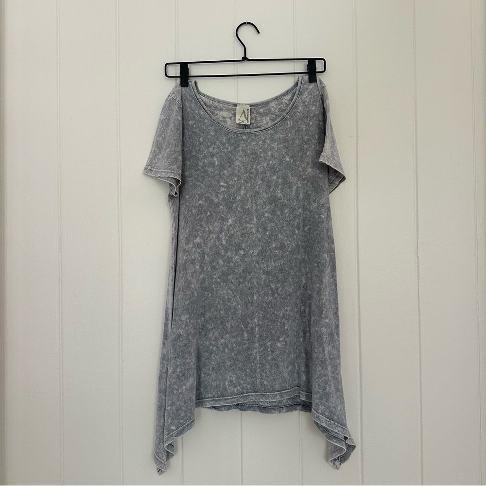 Heathered Gray Asymmetrical Tunic